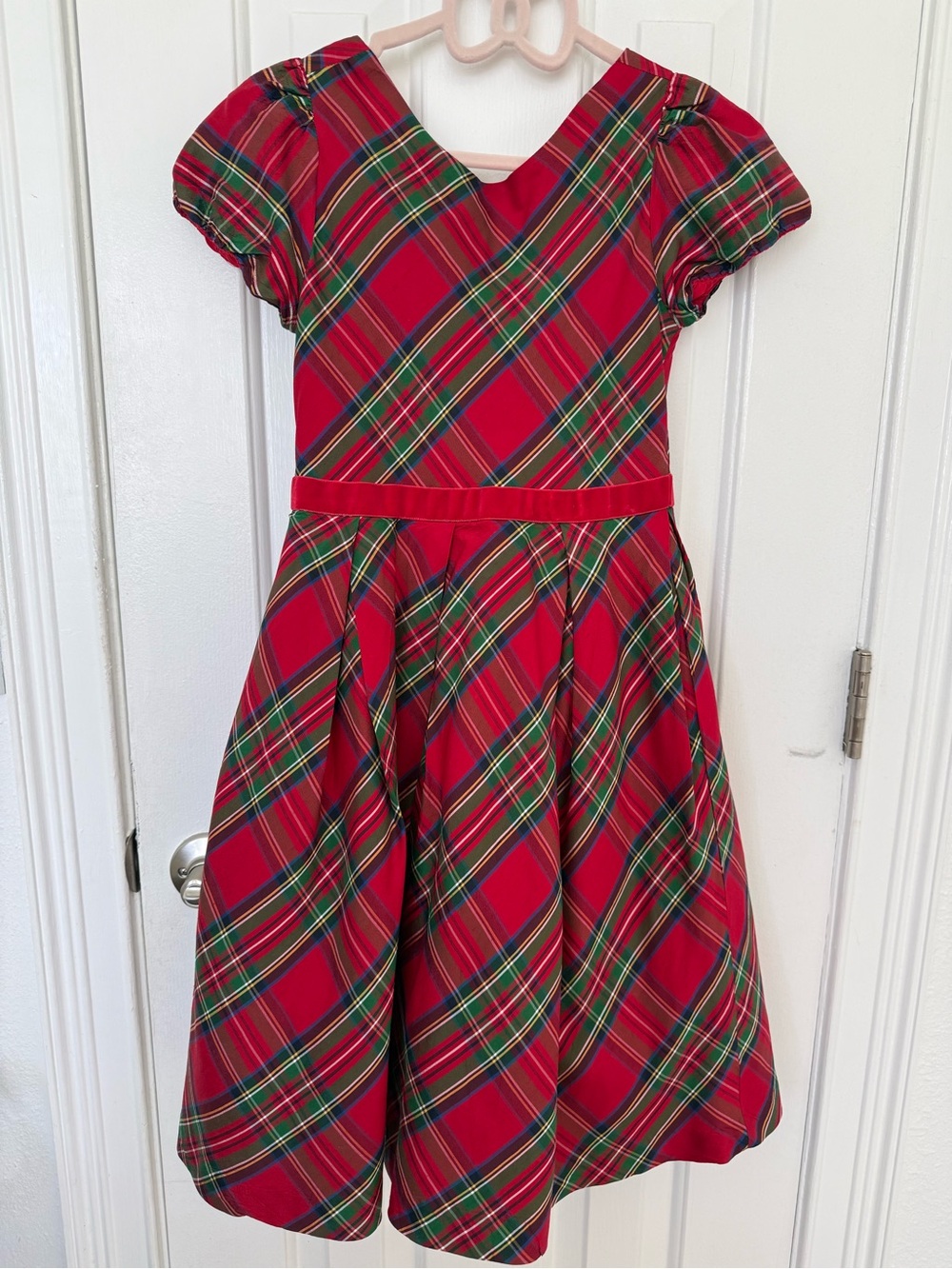 Janie and Jack Tartan Plaid Silk Christmas Dress
